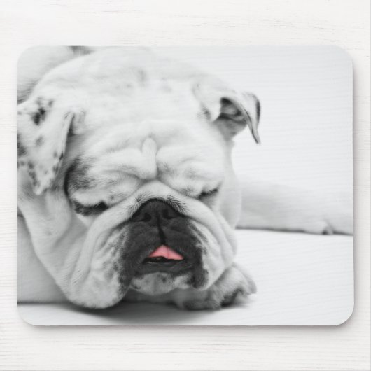 White Bulldog Love Muismat (Voorkant)