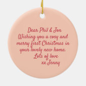 White Bullterrier op Patchwork - Kunst Keramisch Ornament (Achterkant)