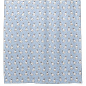 White Bunnies Easter Bunny Shower Curtain Kinder Douchegordijn (Voorkant)