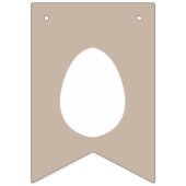 White Bunnies On Beige With Happy Easter Saying Vlaggetjes (Eerste vlag)