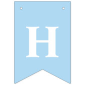 White Bunnies On Blue With Happy Easter Lettering Vlaggetjes (Derde vlag)