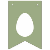 White Bunnies On Green With Happy Easter Saying Vlaggetjes (Eerste vlag)