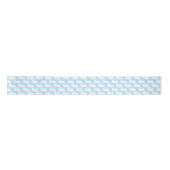 White Bunnies on Pastel Blue Gingham Pattern Satijnen Lint (Voorkant)