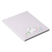 White Bunny 5,5-inch x 6-inch laptop — 40 pagina's Notitieblok (Schuin)