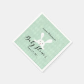 White Bunny Baby shower Modern | Groene Argyle Servet (Hoek)