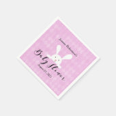 White Bunny Baby shower Modern | Paarse Argyle Servet (Hoek)