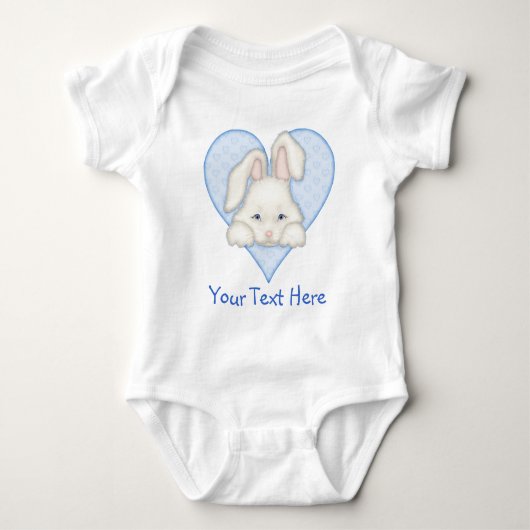 White Bunny - Blauw Romper (Voorkant)