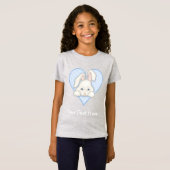 White Bunny - Blauw T-shirt (Voorkant volledig)