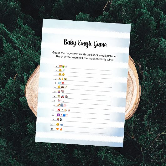 White Bunny Blue Baby Emoji Afbeelding Game Kaart