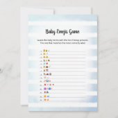 White Bunny Blue Baby Emoji Afbeelding Game Kaart (Voorkant)