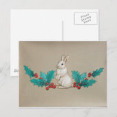 White Bunny Briefkaart (Voorkant / Achterkant)