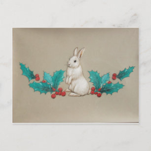 White Bunny Briefkaart