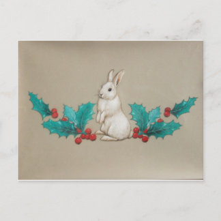 White Bunny Briefkaart
