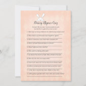 White Bunny Coral Argyle Nursery Rhymes Game Kaart (Voorkant)