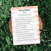 White Bunny Coral Nursery Rhymes Quiz Game Kaart