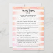 White Bunny Coral Nursery Rhymes Quiz Game Kaart (Voorkant)