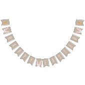 White Bunny Ears And Carrots Happy Easter Beige Vlaggetjes (Alle)