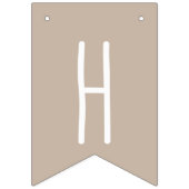 White Bunny Ears And Carrots Happy Easter Beige Vlaggetjes (Derde vlag)