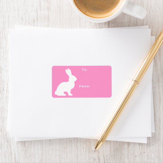White Bunny Gift Label (Insitu)