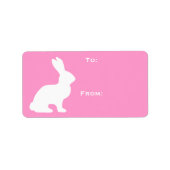 White Bunny Gift Label (Voorkant)