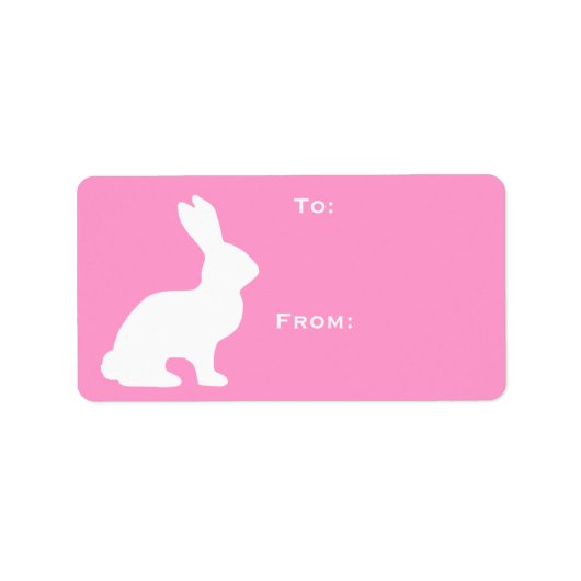White Bunny Gift Label (Voorkant)