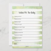 White Bunny Green wil Baby Kaart (Voorkant)