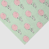 White Bunny Holding roze ballon Tissuepapier (Detail)