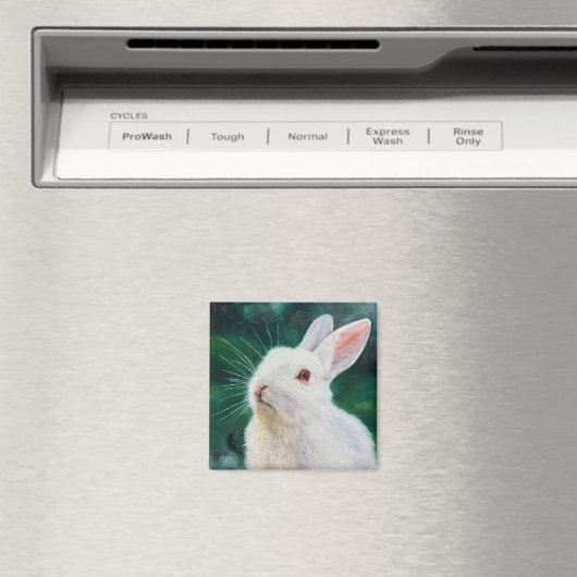 White Bunny Magnet (Insitu (Vaatwasser))