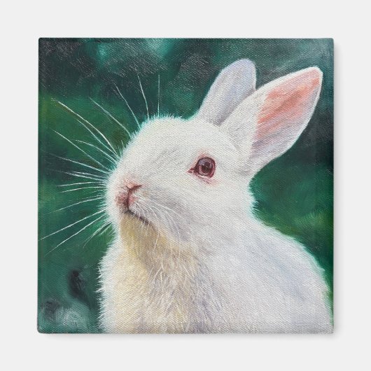 White Bunny Magnet (Voorkant)
