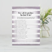 White Bunny Paars die papa het beste schoenenspel Kaart (Staand voorkant)