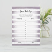 White Bunny Paars raadt hun Kaart van het dijgspel (Staand voorkant)