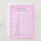 White Bunny Paarse Argyle raadt het spel Kaart (Voorkant)