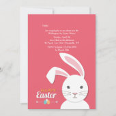 White Bunny Pasen Uitnodiging (Voorkant)