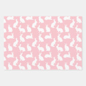 White Bunny Pattern On Blush Pink Adorable Easter Inpakpapier Vel (Voorkant 2)