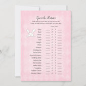 White Bunny Pink Argyle raadt het spel Kaart (Voorkant)