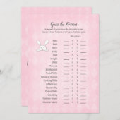 White Bunny Pink Argyle raadt het spel Kaart (Voorkant / Achterkant)