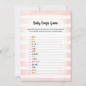 White Bunny Pink Baby Emoji Afbeelding Game Kaart (Voorkant)