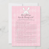 White Bunny Pink die mama het beste schoenenspel k Kaart (Voorkant)