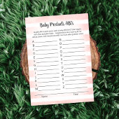 White Bunny Pink Product ABCs Game Kaart