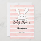 White Bunny Pink raadt dat Baby-spel Kaart (Achterkant)