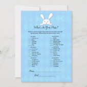 White Bunny Rabbit Blue Wat zit er in je paarse sp Kaart (Voorkant)