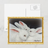White Bunny Rabbit Briefkaart (Voorkant / Achterkant)