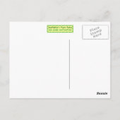 White Bunny Rabbit Briefkaart (Achterkant)