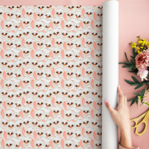 White Bunny Rabbit Face Seamless Pattern