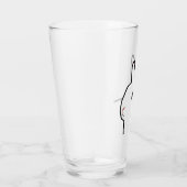 White Bunny Rabbit - Glass Tumbler (Rechts)