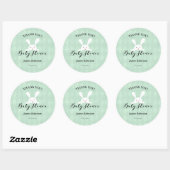 White Bunny Rabbit Green Diamond Baby shower Ronde Sticker (Vel)