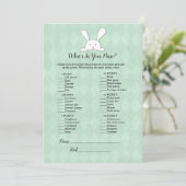 White Bunny Rabbit Green wat er in je paarse spel  Kaart (Staand voorkant)