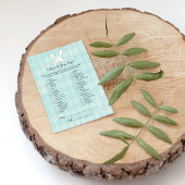 White Bunny Rabbit in your Purse Baby shower Game Kaart