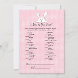 White Bunny Rabbit roze wat er in je paarse spel z Kaart