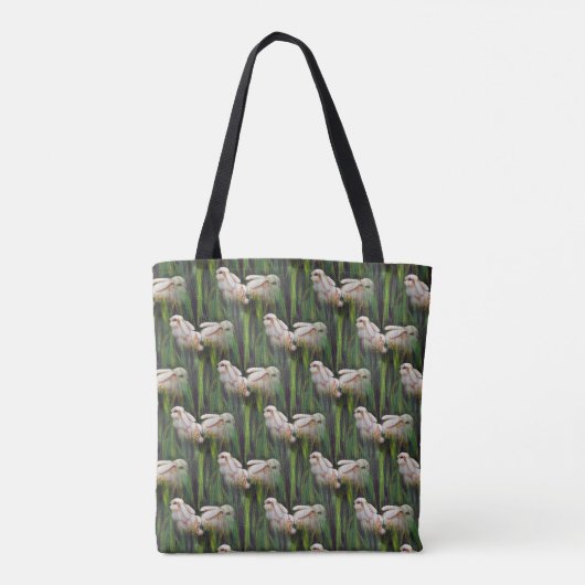 White Bunny Rabbit Tote Bag (Achterkant)